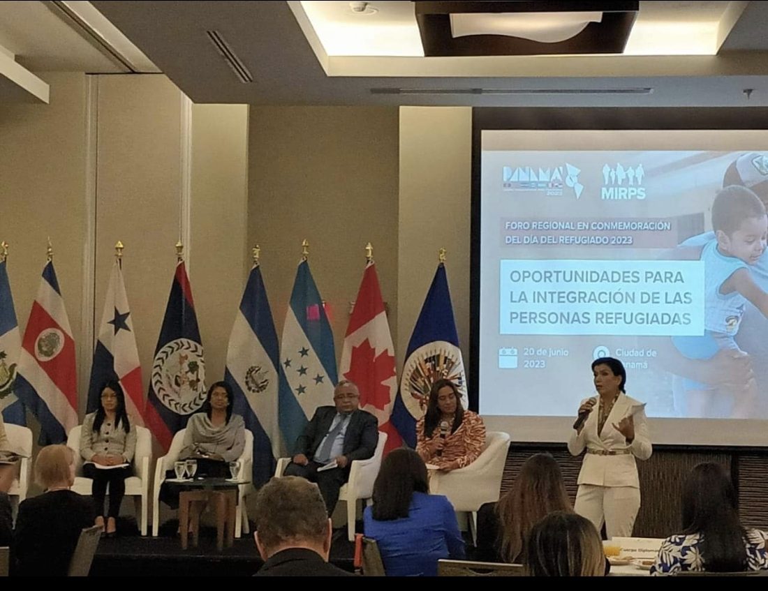 Soraya Gutiérrez como ponente en el Foro Regional del Día del Refugiado 2023, Ciudad de Panamá